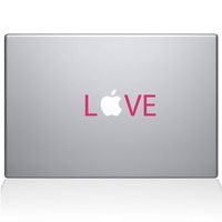 The Decal Guru 1048-MAC-12M-DB Love Apple MacBook Decal Vinyl Sticker - 13" MacBook Pro (2016 & Newer) - Pink