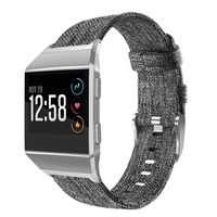OenFoto Sport Bands Compatible Fitbit Ionic, Adjustable Nylon Wristband Replacement Watch Band Strap Accessory Bracelet for Fitbit Ionic Smart Watch, Large Small