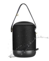 Bluetooth 5.0 Wireless Portable Speakers, AINEED Phone Holder Small Loudspeaker with Rich Bass Stereo Sound, IPX5 Water Resistant, 10 Hours Playtime Perfect for Outdoor, Sports & Motorcycle (Black)