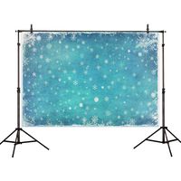 Allenjoy 7x5ft Ice Blue Winter Backdrop Photography Studio Birthday Party Decor Banner Festival White Snowflake Snowfall Wedding Newborn Baby Shower Kids Background booth drops