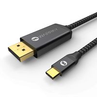 USB C to DisplayPort Cable(4K@60Hz), Warrky Certified [24K Gold-Plated, Friendly Design] Thunderbolt 3 to DisplayPort Cable Compatible with MacBook Pro, Galaxy S10/S9/S8, XPS 15/13 and More - 6FT (Renewed)
