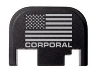 NDZ Performance for Glock 17 19 21 22 23 27 30 34 36 41 Rear Plate Blk G1-4 Us Flag Corporal