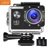 Action Camera, 12MP 1080P 2 inch LCD Screen, Waterproof Sports Cam 120 Degree Wide Angle Lens, 30m Sport Camera DV Camcorder with with 2 Rechargeable Batteries and Mounting Accessories Kit G002