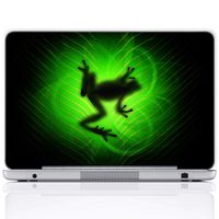 Meffort Inc 15 15.6 Inch Laptop Notebook Skin Sticker Cover Art Decal (Included 2 Wrist pad) - Green Frog Design