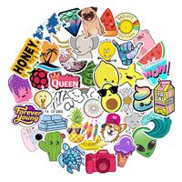 Stickers for Water Bottles Big 42pcs Waterproof Cute Aesthetic Trendy Stickers for Teens Kids Girls and Boys, Perfect for Hydro Flask Laptop Notebook Phone Car Skateboard Travel Durable 100% Vinyl