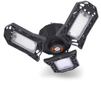 LED Garage Lights,60W Garage Ceiling Light with 3 Adjustable Panels, Deformable Garage Lighting 6000 LM, E26/E27 Utility Shop Light for Warehouse, Working LED Light Bulbs (NO Motion Activated) ...