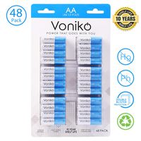 VONIKO - Premium Grade AA Batteries - 48 Pack - Alkaline Double AA Battery - Ultra Long-Lasting, Leakproof 1.5v Batteries - 10 Year Shelf Life