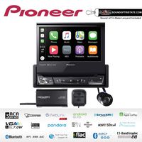 Pioneer AVH-3500NEX 7" Single Din DVD Receiver Apple CarPlay Built in Bluetooth with SiriusXM Satellite Radio SXV300v1, Backup Camera Bundle with Sound of Tri-State Lanyard