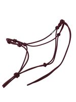 Horse Rope Training Halter - 4 Knot from 1/4" Stiff Polyester Halter Cord - Size Rope Most Trainers Use! Weanling, Yearling, Small, Standard, Large, Mule and Draft Sizes (Burgundy, Mini)