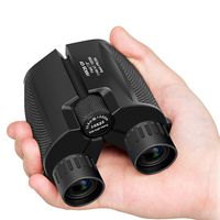 Binoculars for Adults Kids, ZIPOUTE 10x25 Folding Compact Binoculars with Weak Light Night Vision Clear for Birds Watching Hunting Traveling Concerts Outdoor Sports with Strap Carrying Bag