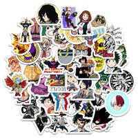 Bowinr 50pcs Japanese Anime Car Stickers, Cartoon Bumper Stickers for Laptop, Car, Luggage, Skateboard and More(My Hero Academia)