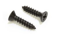 #8 X 3/4'' Black Oxide Coated Stainless Flat Head Phillips Wood Screw, (100 pc), 18-8 (304) Stainless Steel Screw by Bolt Dropper