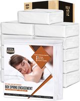 Utopia Bedding Waterproof Box Spring Encasement - Breathable Zippered Cover Mattress Protector - Fits 10 Inches Deep - Bed Bug Proof (Pack of 12, Full)