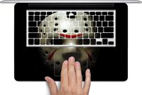 Scary Spooky Hockey Mask Full Keyboard Vinyl Decal Skin by Moonlight Printing for 15 inch MacBook