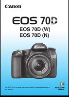 Canon EOS 70D Digital Camera User's Instruction Manual Book