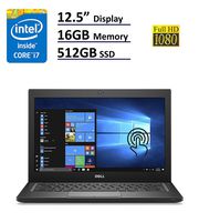 Dell Latitude 7280 FHD Touch Screen 7th Generation Laptop Notebook (Intel Core i7-7600U, 16GB Ram, 512GB SSD, HDMI, Camera, WIFI ) Win 10 Pro (Certified Refurbished)