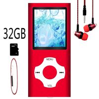 MP3 Player / MP4 Player, Hotechs MP3 Music Player with 32GB Memory SD Card Slim Classic Digital LCD 1.82'' Screen Mini USB Port with FM Radio, Voice Record