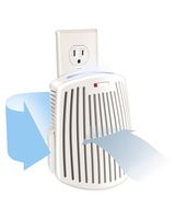 Hamilton Beach TrueAir Plug-Mount Odor Eliminator Nightlight with Carbon Filter + Green Mountain Scent Cartridge, Common Household-Tobacco, Pet, Bathroom, Trash, On/Off Fan (04531GM)