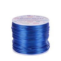 BENECREAT 17 Gauge Jewelry Craft Aluminum Wire 380 Feet Bendable Metal Sculpting Wire for Craft Floral Model Skeleton Making (Blue, 1.2mm)