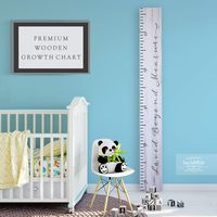 Back40Life Wooden Kids Growth Chart Ruler for Boys and Girls (Loved Beyond Measure) (Weathered White)