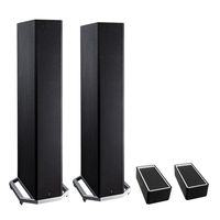 Definitive Technology BP9020 High Power Bipolar Tower Speaker with Integrated 8" Subwoofer and Dolby Atmos Module - Pair (Black)