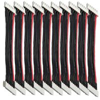 10pcs 15cm JST-XH Plug 2S-6S 2S 3S 4S 5S 6S Balance Charger Silicone Wire Extension Lead JST-XH Connector Adapter Plug Wire Balance Leads Extension Cable (5S)