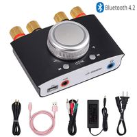 Bluetooth Amplifier Mini Bluetooth 4.2 AMP Audio Receiver 2 Channel 50W + 50W Hi-Fi Digital 12V Amplifier with AUX/USB/Bluetooth Input for Home Stereo Speakers Marine Car