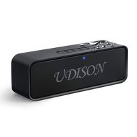 UDISON Portable Bluetooth Speaker, Wireless Louder Speakers V4.2 with Stereo Sound and Bass, Built-in Mic, Handsfree, 12 Hour Playtime, IP65 Waterproof, Aux/TF/USB Feature