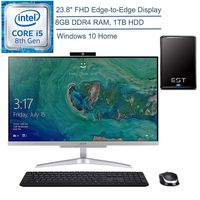 2020 Acer Aspire C24 AIO 23.8" FHD All-in-One Desktop Computer, 8th Gen Intel Quad-Core i5-8250U up to 3.4GHz, 8GB DDR4 RAM, 1TB HDD, 802.11ac WiFi, HDMI, Windows 10 + EST 320GB External Hard Drive