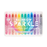 OOLY, Rainbow Sparkle Metallic Watercolor Gel, Art Supplies - Set of 12