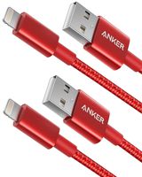 Anker 3.3ft Premium Nylon Lightning Cable, Apple MFi Certified for iPhone Chargers, iPhone Xs/XS Max/XR/X / 8/8 Plus / 7/7 Plus / 6/6 Plus / 5s, iPad Pro Air 2, and More(Red)