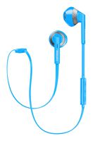Philips SHB5250BL/00 Wireless Bluetooth Headset (Microphone, Tangle-Free Cable, Earbud Shape) - Blue