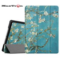 MaxTron Smart Slim Lightweight Case for Apple iPad Mini 1 2 3 (NOT for iPad Mini 4), Smart Cover with Trifold Stand Auto Sleep/Wake - Almond Blossoms
