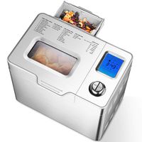 Aicok 2LB Custom Loaf Bread Maker, 25-In-1 Automatic Programmable Bread Machine, Large LCD Display, Fruit & Nut Dispenser