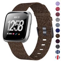 XIMU Bands Compatible with Fitbit Versa/Versa 2 / Versa Lite, Soft Woven Fabric Replacement Band Quick Release Canvas Strap Wristbands Accessories Women Men for Versa Smart Watch