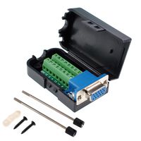 Oiyagai DB15 3+9 D-SUB VGA Female 3Row 15Pin Connector Adaptor Screw Terminal Breakout Board Free Welding