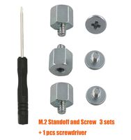 Michaelia M.2 Standoff and Screw for M.2 Drives,Asus motherboard M.2 Screw + Hex Nut Stand Off Spacer(3 sets)+1 pcs screwdriver