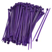 200 Pcs Purple Adjustable Self-locking Nylon Cable Ties 2.5 x 100mm