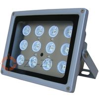 ZL-ZT D8X20-12 Customized 20W Outdoor WaterProof LED(12pcs 850nm Epistar / 940nm Tyntek Chips) InfraRed Illuminator for 20~100meters Working Range Security CCTV Lighting