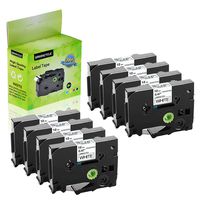 GREENCYCLE 8 Pack Laminated Black on White Label Tape Compatible with Brother TZE-231 TZ-231 TZe231 TZ231, 0.47 Inch, for PT-D210 PT-D200 PT-E550W P-Touch Printer