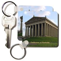 3dRose Parthenon at Nashville - Key Chains, 2.25 x 4.5 inches, set of 6 (kc_55334_3)