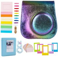 Case & Accessories Compatible with Fujifilm Instax Mini 9 8 8+ Instant Polaroid Film Camera, Bundle Pack Include Album, Selfie Lens & Other Accessories [Psychedelic,6 Items Kit] by SAIKA