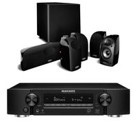 Marantz NR1609 7.2 Channel Audio & Video Component Receiver Home Theater Bundle with Polk Audio TL1600 5.1 Speaker System with Powered Subwoofer - Black