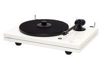 Music Hall MMF-5.3WH Turntable with Ortofon 2M Cartridge, Carbon-Fiber Arm (Gloss White)