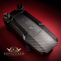 SopiGuard Black Carbon Fiber Precision Edge-to-Edge Coverage Vinyl Skin Controller Battery Wrap for DJI Mavic Pro