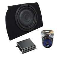 Compatible with 1990-2005 Mazda Miata MX-5 Convertible Kicker CompVT CVT10 Single 10" Sub Box Enclosure & CXA400.1 [Electronics]