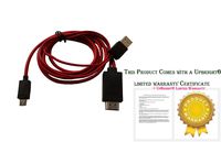 UPBRIGHT New 1.2M 4 Feet MHL 11 Pin Micro USB to HDMI TV Adapter Cable for Samsung Galaxy Tab 4 7.0" Model : SM-T231 (Note: Does NOT fit SM-T230 and Some Other Models)