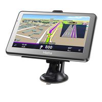 Hieha 7 Inches Navigation System for Car Truck RV Vehicles with Pre-Loaded US/CA/MX Maps, 8GB 256Mb Touch Screen GPS Navigation Device with Car Bracket Holder, Lifetime Free Map Updates