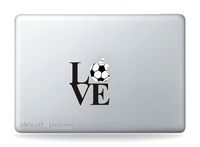 Love Soccer Sticker Decal MacBook, Air, Pro All Models
