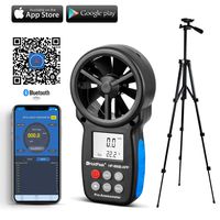 HOLDPEAK HP-866B-APP Anemometer & a Large Tripod with APP Wireless Bluetooth Auto Connect to Mobile Phone for Measuring and Recording Wind Speed, Temperature, Wind Chill